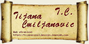 Tijana Cmiljanović vizit kartica